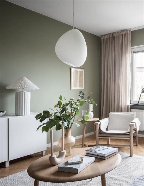 Cosy And Calm Green Living Rooms In Scandi Style Obsigen