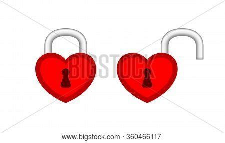 Heart Shaped Padlock Vector Photo Free Trial Bigstock