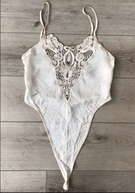 Vintage Lingerie 80 S DELICATES Second Skin Thong Bod Gem