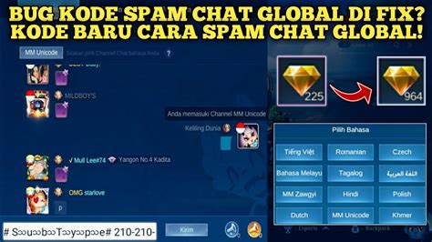 KODE DI FIX CARA KODE TERBARU SPAM CHAT GLOBAL AUTO RANK 1 TERUS