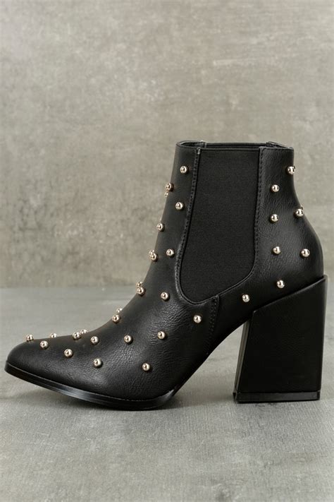 Trendy Ankle Booties - Studded Booties - Vegan Booties - Lulus