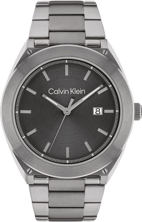 Calvin Klein Analogue Quartz Watch For Men With Grey Stainless Steel