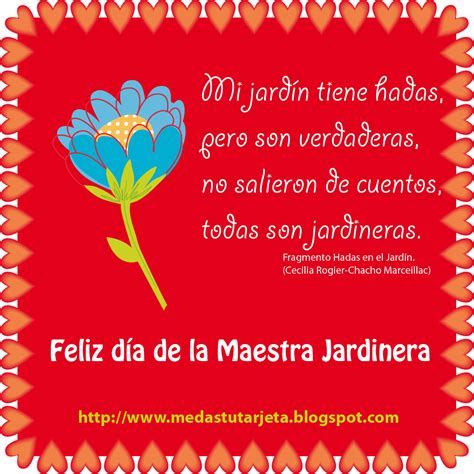 Me Das Tu Tarjeta Feliz Día De La Maestra Jardinera