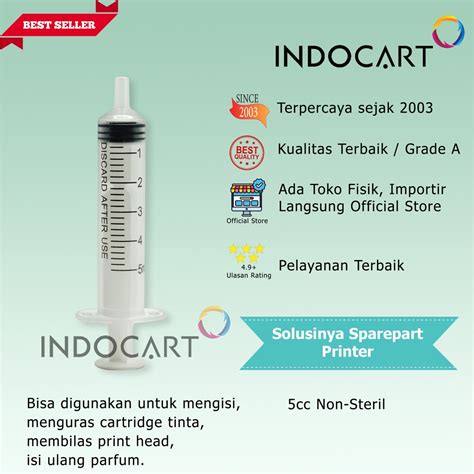 Jual Syringe Spuid Spuit Jarum Suntik Suntikan Tinta Cc Ml Cc Ml