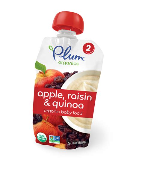 Plum Organics Stage Second Blends Apple Raisin Quinoa Babyfood