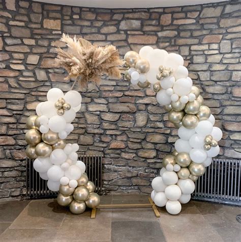 Gold And White Boho Balloon Arch Kit Birthday Balloon Etsy