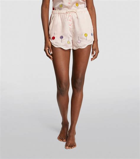 Morgan Lane Pink X Candy Land Tally Pyjama Shorts Harrods Uk