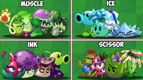 PvZ 2 Tournament Muscle Vs Ice Vs Ink Vs Scissor Vs Magic Plant Teams