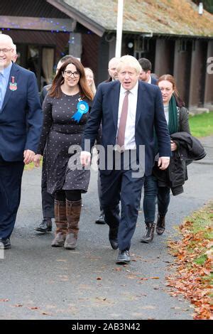 Prime Minister Boris Johnson arrives at Stansted Airport to board RAF ...