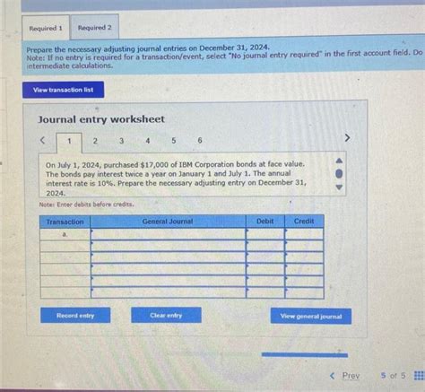 Solved Prepare The Necessary Adjusting Journal Entries On