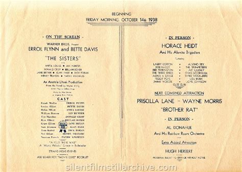 New York City New York Strand Theatre Program October 14 1938