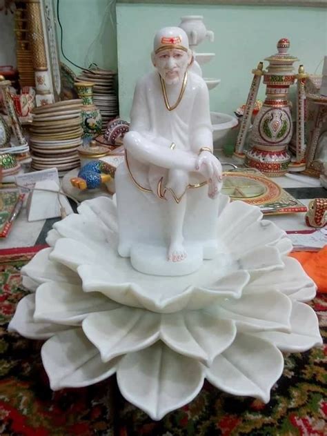 marble shree sai baba statue marble god idol home worship statutary
