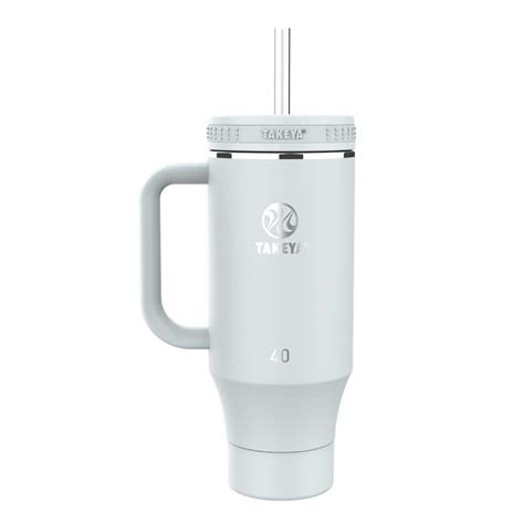 Takeya Oz Stainless Steel Standard Tumbler With Straw In Mist