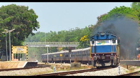 Udaipur Madurai Ftr Special Train Skipping Udupi At Great Speed Youtube