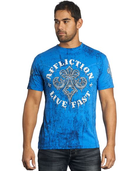 Affliction Men S Royale Rust T Shirt In Blue For Men Lyst