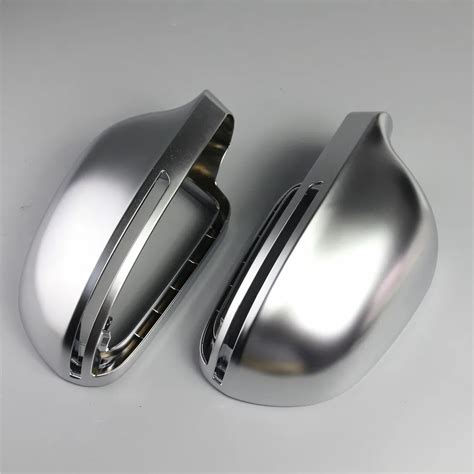 For Audi B8 A4 A5 A6 A Pair Of Matte Chrome Rearview Mirror Cover Protection Caps Covers In