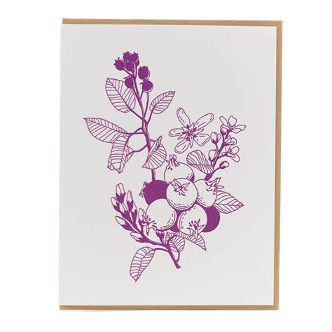 Saskatoon Berry Card | Porchlight Press Letterpress – Outer Layer