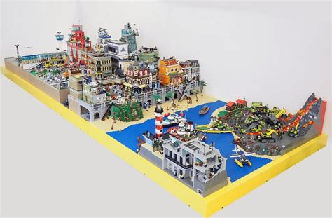 Lego City Themed Diorama Lego Projects Lego City Display Lego Pictures