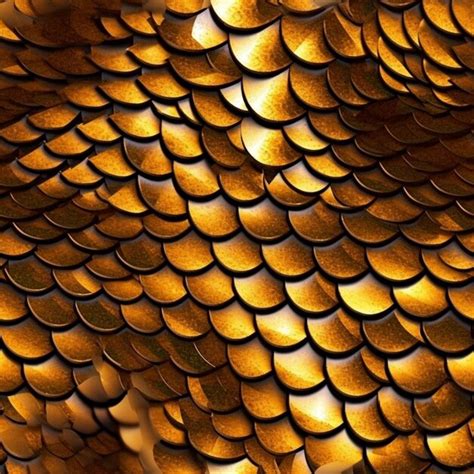 Premium Ai Image A Close Up Of A Gold Colored Dragon Scale Pattern