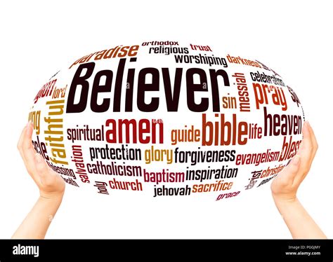 Believer Word Cloud Sphere Concept On White Background Stock Photo Alamy