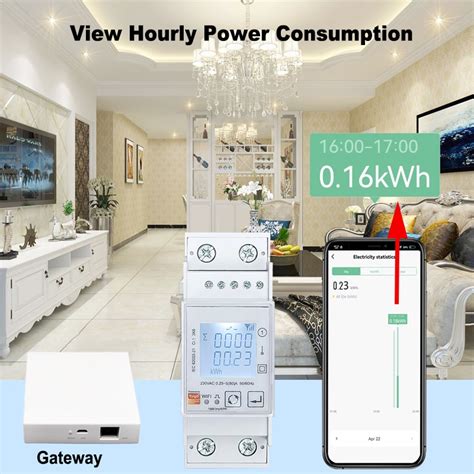 Tuya Smart ZigBee Energy Meter Single Phase 80A Din Rail Power Monitor