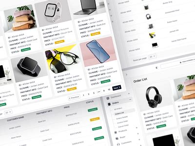 Order List Dashboard designs, themes, templates and downloadable graphic elements on Dribbble