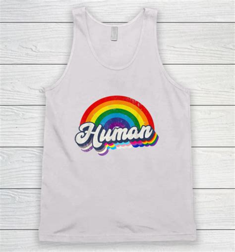 Human Lgbt Flag Gay Pride Month Transgender Rainbow Lesbian Tank Top