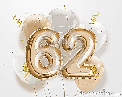 Happy Th Birthday Gold Foil Balloon Greeting Background Vector