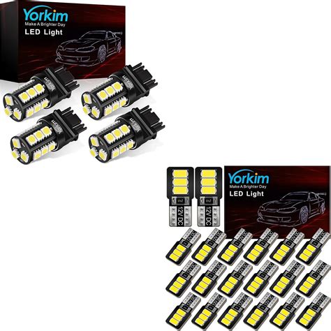 Amazon Yorkim 3157 LED Bulbs White 4PCS And 194 LED Bulb White