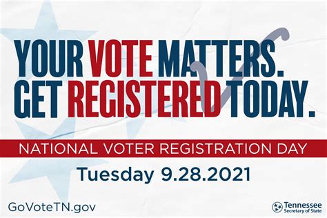 Tennesseans Encouraged To Register To Vote On National Voter Registration Day Tennessee