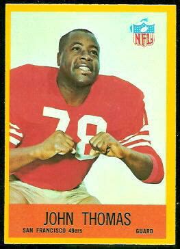 1967 Philadelphia Football Card 177 John Thomas