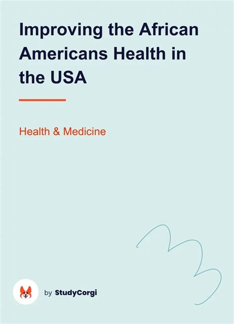 Strategies For Enhancing Health Outcomes For African Americans In The