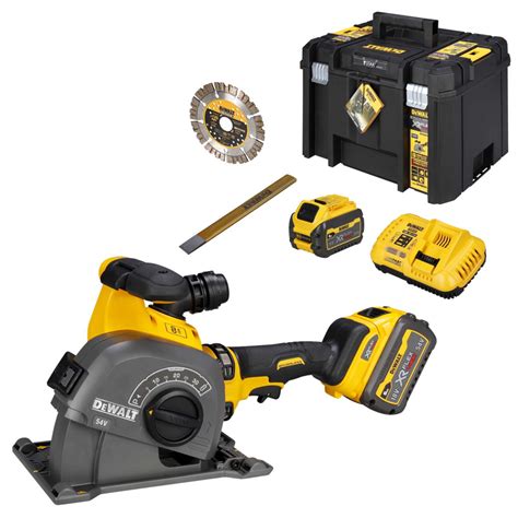 DeWALT DCG200T2 GB 54V XR FLEXVOLT Wall Chaser With 2 X 6 0Ah Batteries