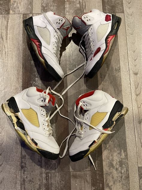 Nike Jordan 5 fire red | Grailed