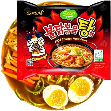 Zupka Błyskawiczna Makaron Instant Ramen Hot Buldak Gulasz Ste 140g