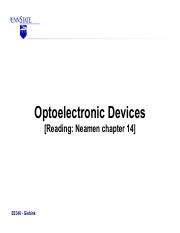 Lecture 13 - Optoelectronic devices.pdf - Optoelectronic Devices Reading: Neamen chapter 14 ...