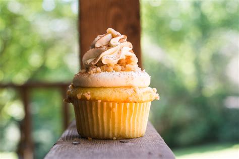 Peach Cobbler Cupcakes Along For The Baking