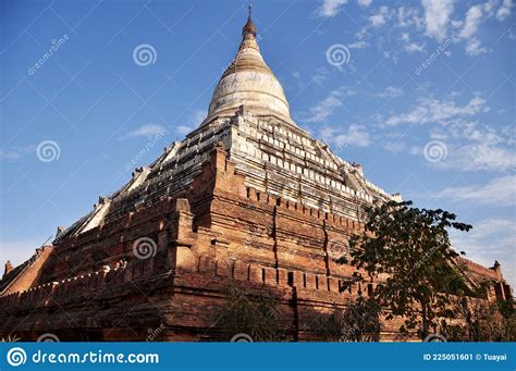 Shwesandaw Pagoda Pyay Templo Chedi Burma Estilo Para Los Birmanos Y