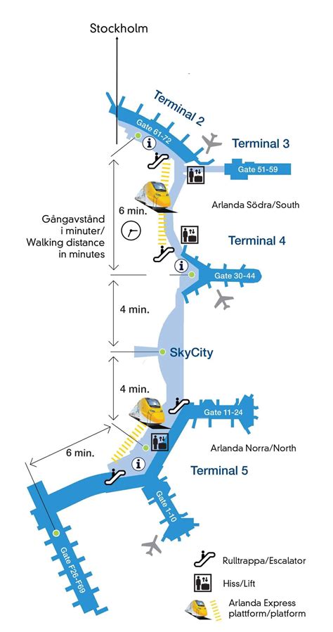 Stockholm Arlanda Airport Terminal Maps