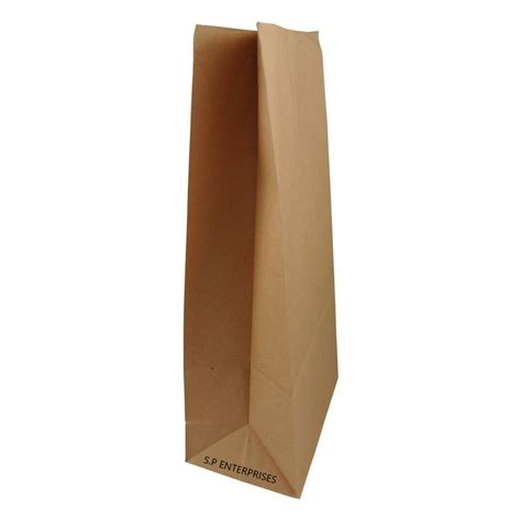 Brown Square Bottom Kraft Paper Bags For Packaging Capacity 2kg At