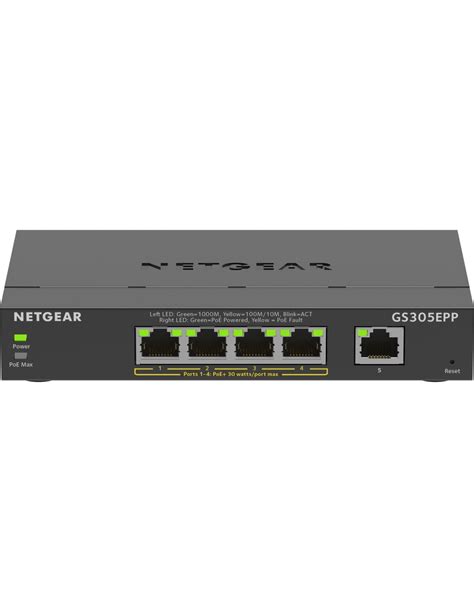 Netgear Port Gigabit Ethernet High Power Poe Plus Switch Gs Epp