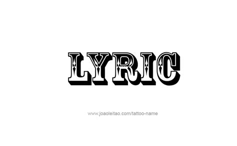 Lyric Name Tattoo Designs