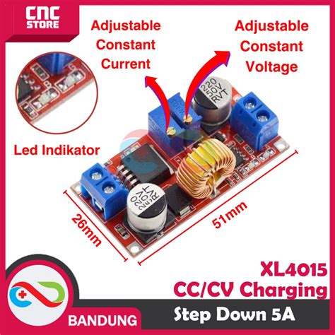 Jual Xl4015 5a Dc Dc Cc Cv Step Down Lithium Charger Power Supply