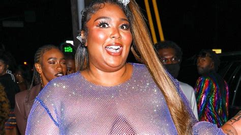 Lizzo Goes To Cardi Bs Birthday Party Near Naked In Sheer Outfit The