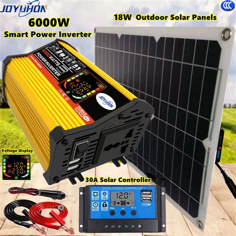 JOYUHON Solar System 6000W Power Inverter With 18W Solar Panel 30A