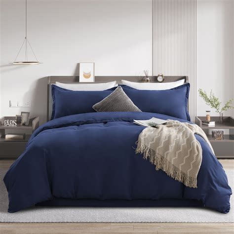 Ruikasi King Size Duvet Cover Set Soft Breathable Microfiber Blue