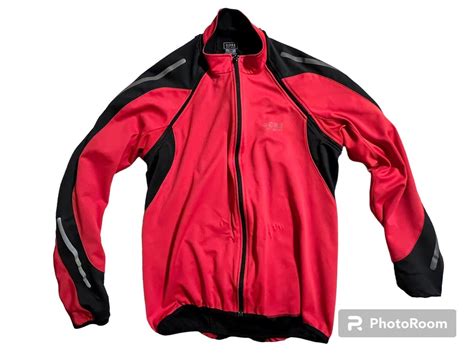 Mens Gore Bike Wear Phantom Red Windstopper Soft Shell Convertible