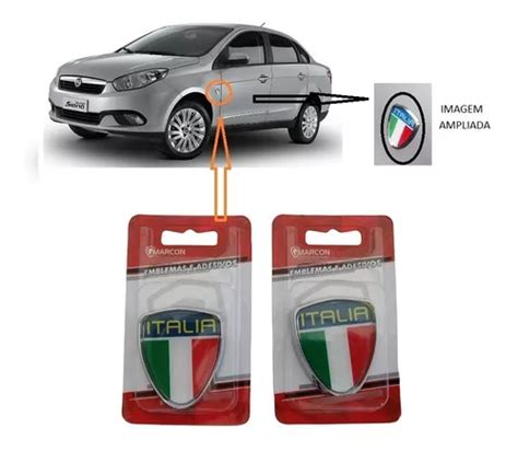 Par Emblema Escudo Itália P Fiat Idea Punto Palio Siena