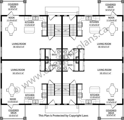 4 Plex Plan 2011599 By Edesignsplans Ca How To Plan Best Modern