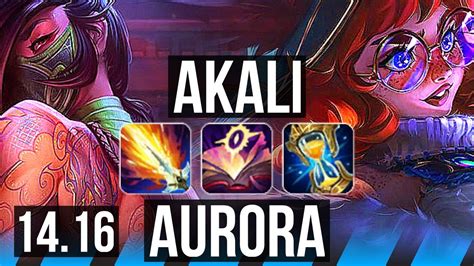 Akali Vs Aurora Mid Games Godlike Euw Master